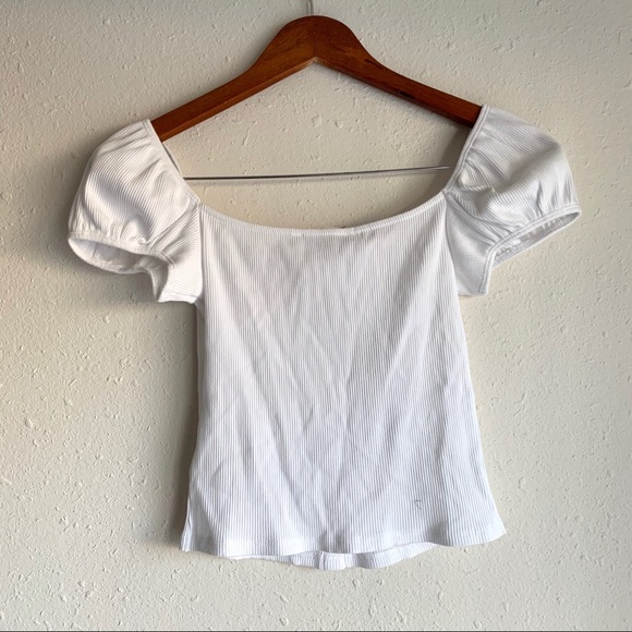 ❌SOLD❌ Express One Eleven Puff Sleeve Top Sz S - Picture 4 of 6